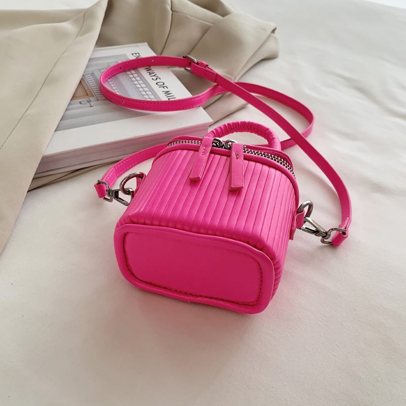Pinky Crossbody-handväska I Läder För Kvinnor - Rosa