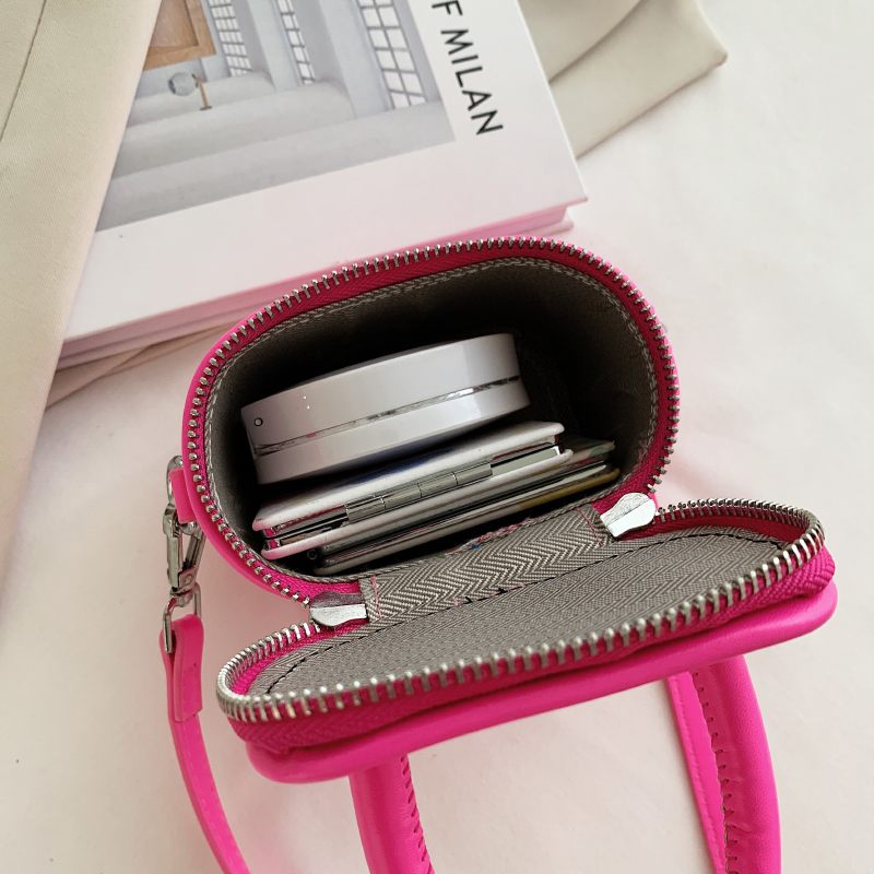 Pinky Crossbody-handväska I Läder För Kvinnor - Rosa