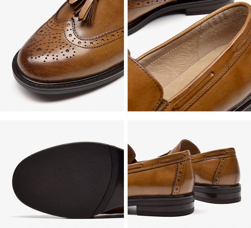 Polaco Dam Slip-on Leather Loafer Svarta Skor - Svart