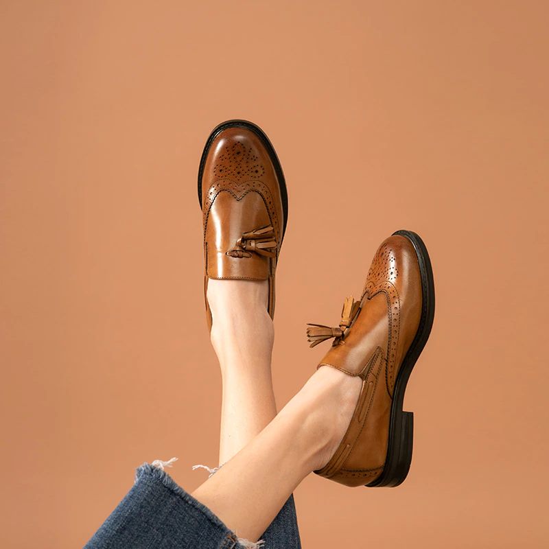 Polaco Dam Slip-on Leather Loafer Svarta Skor - Svart