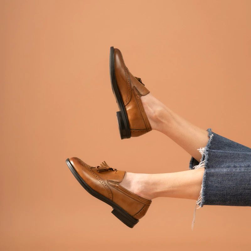 Polaco Dam Slip-on Leather Loafer Svarta Skor - Svart