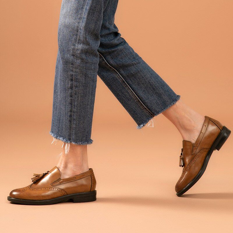 Polaco Dam Slip-on Leather Loafer Svarta Skor - Svart