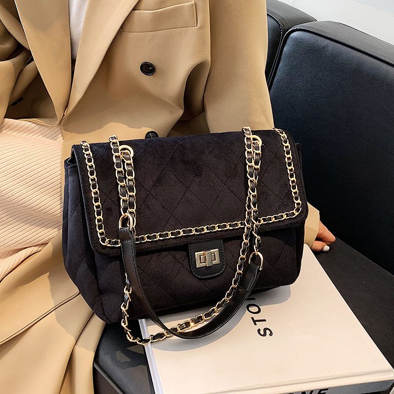 Polenta Crossbody-handväska I Kviltat Läder För Kvinnor - Grön