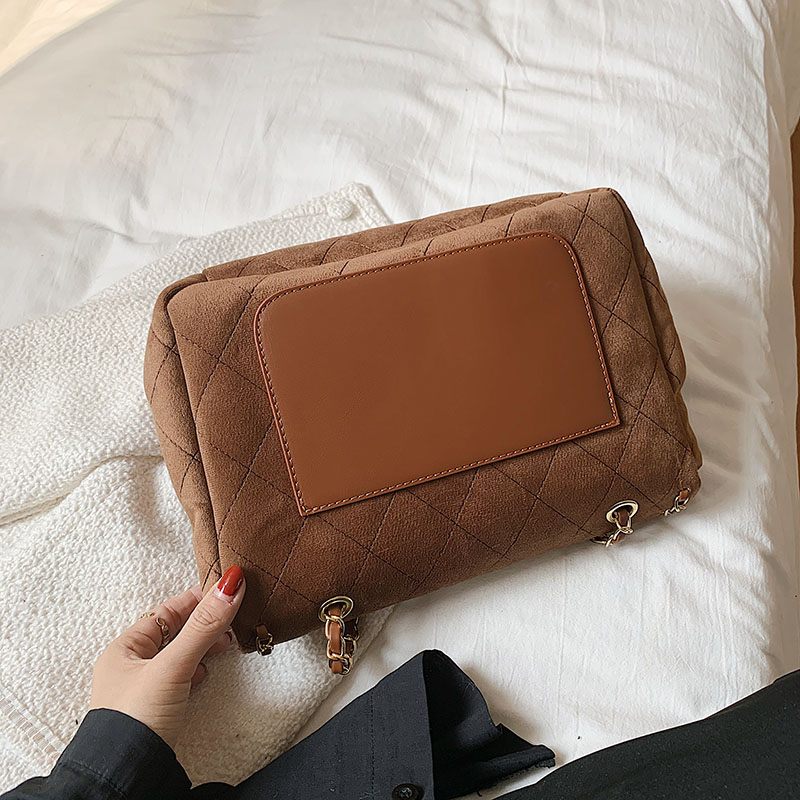 Polenta Crossbody-handväska I Kviltat Läder För Kvinnor - Grön
