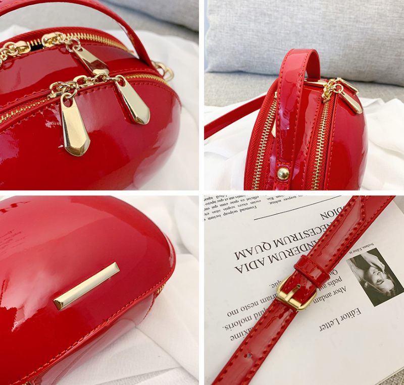 Poly Designer Lyxhandväska För Kvinnor - Röd