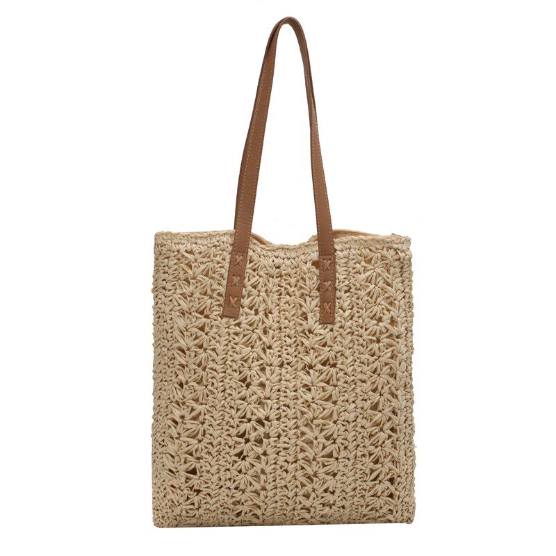 Porte Dam Handväska Halmväv - Beige