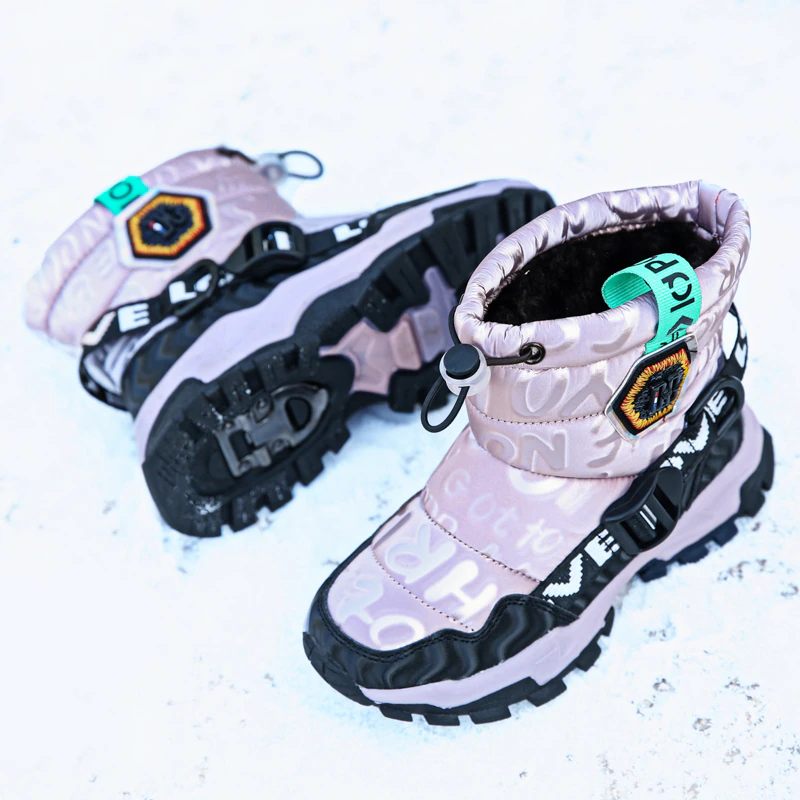 Prego Unisex Snösko För Barn - Svart päls