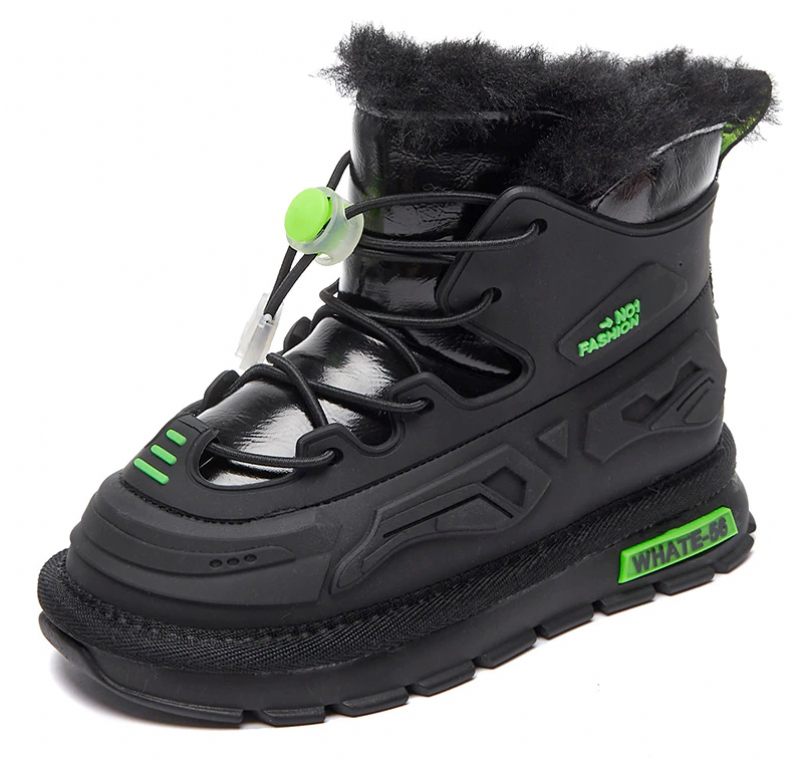 Presley Unisex Snökänga För Barn - Svart päls