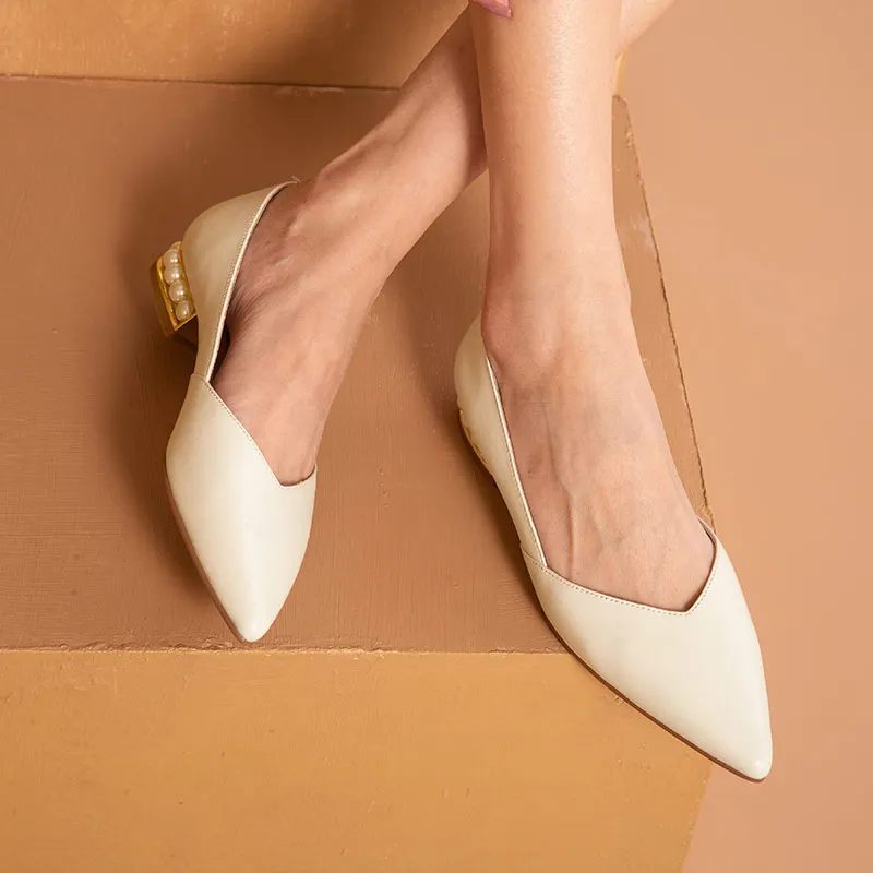 Prusia Platta Skor För Kvinnor - Beige