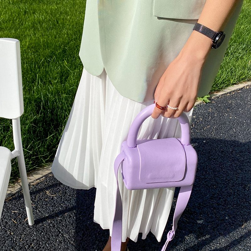 Puig Crossbody Handväska I Miniläder För Kvinnor - Blå