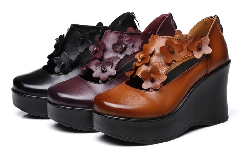 Rafahela Plattformsskor För Dam Wedges - Brun