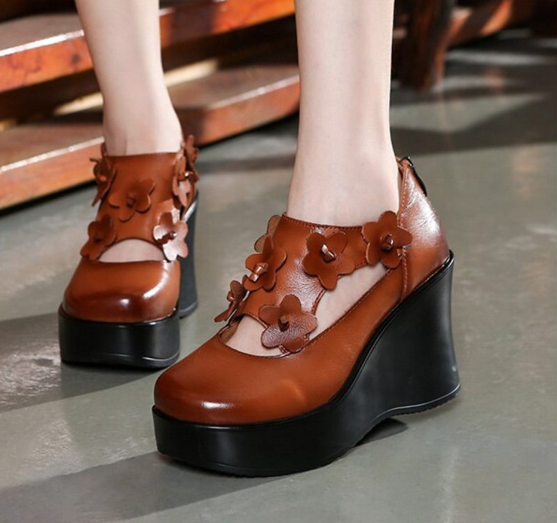 Rafahela Plattformsskor För Dam Wedges - Brun