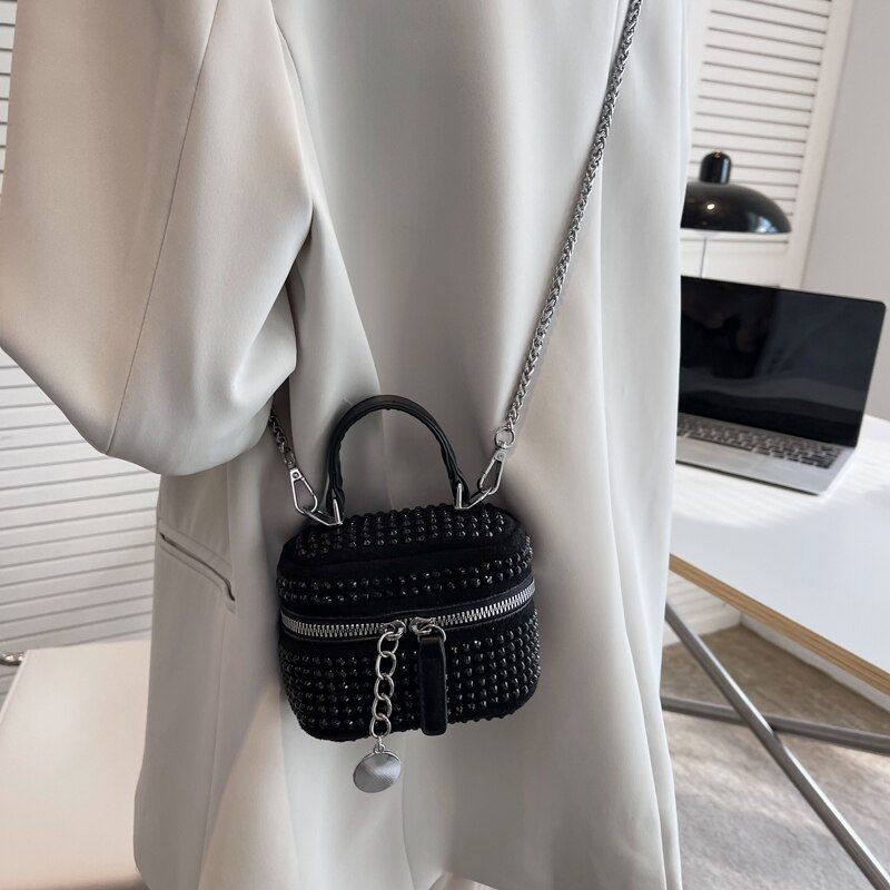 Raibel Lyxiga Mini Crossbody-handväskor För Kvinnor - Small Silver