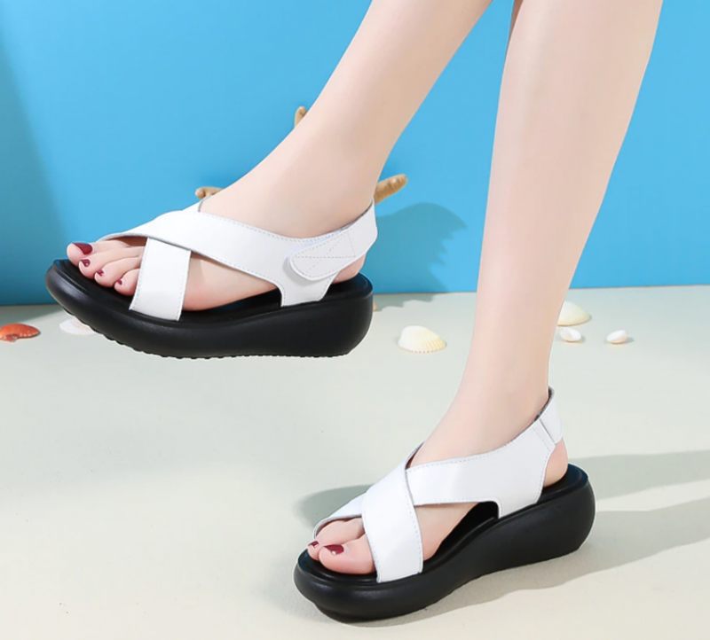 Raibel Sandal Platform Kilar För Kvinnor - Vit