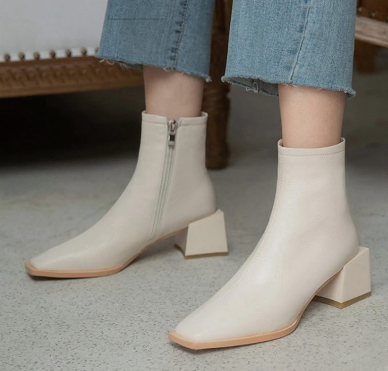 Raida Boots Ankelhöjd - Beige