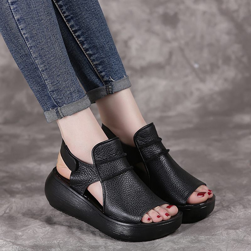 Raiza Peep Toe-sandaler För Kvinnor - Svart