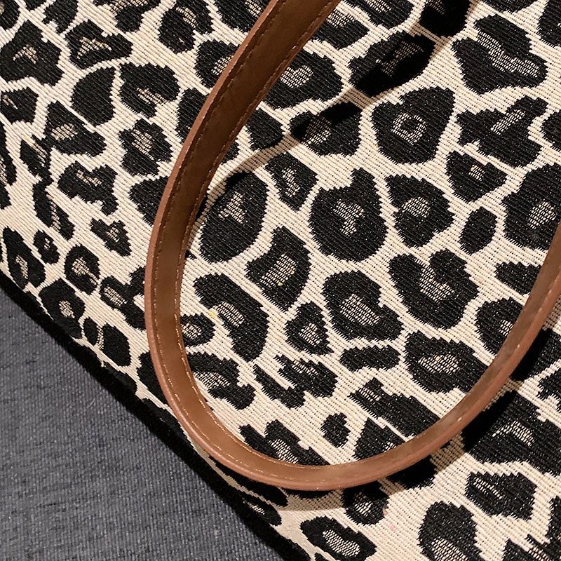 Rama Axelhandväska I Läder För Kvinnor - Leopard