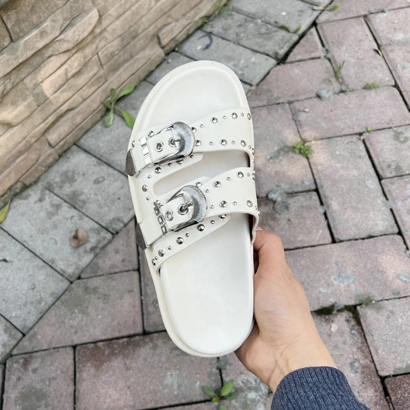 Ramel Casual Rivet Tofflor För Kvinnor - Svart
