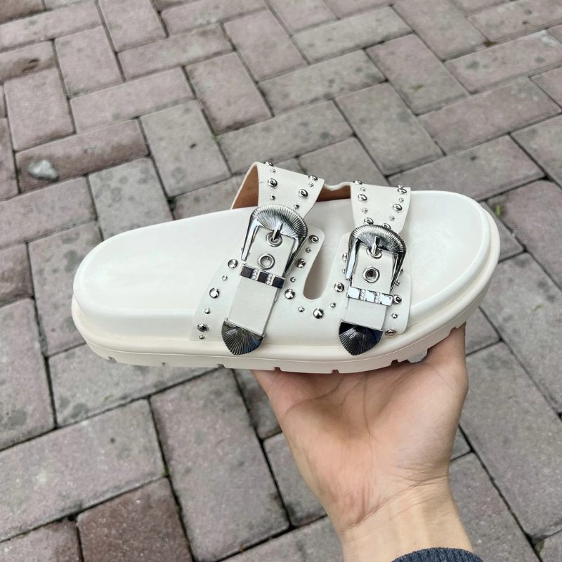 Ramel Casual Rivet Tofflor För Kvinnor - Svart