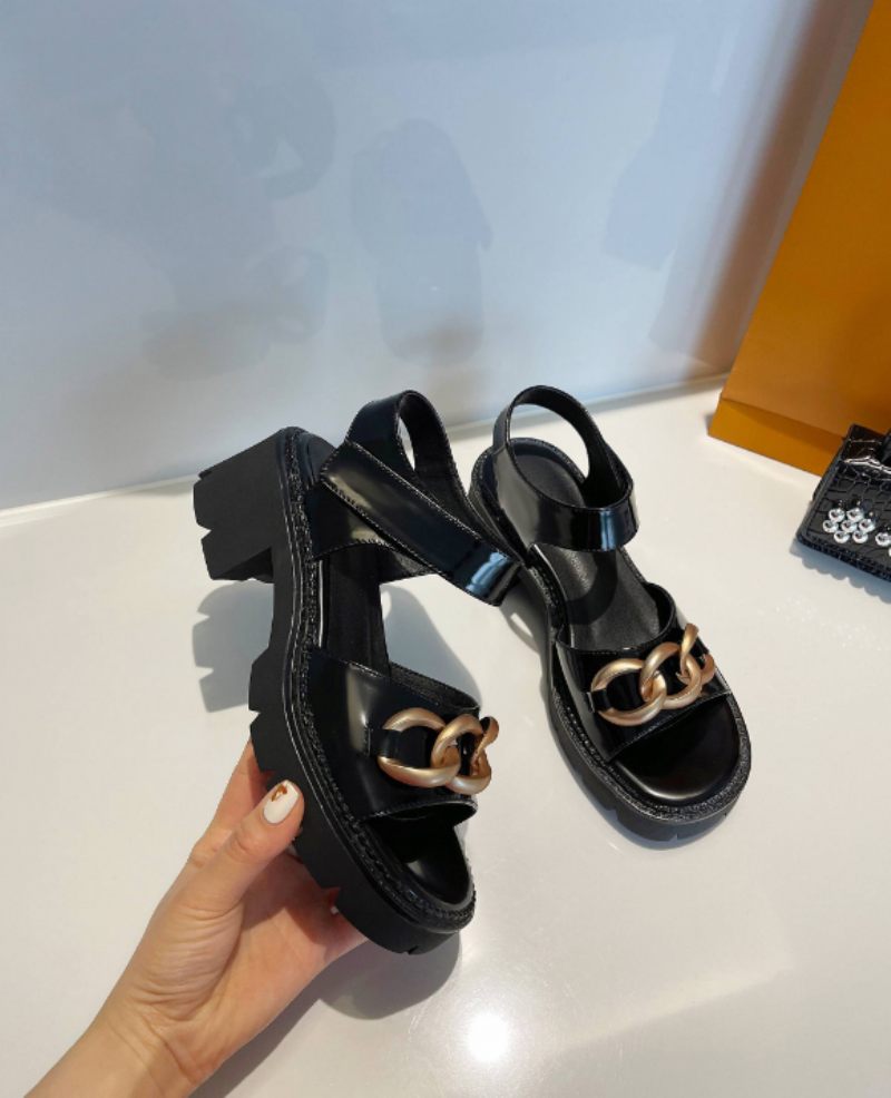 Ramona Lädersandal För Kvinnor - Svart