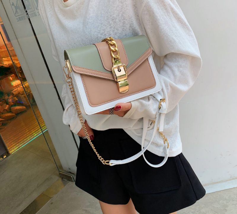 Randa Handväska För Kvinnor Small Luxury Chain Läder Crossbody - Grön