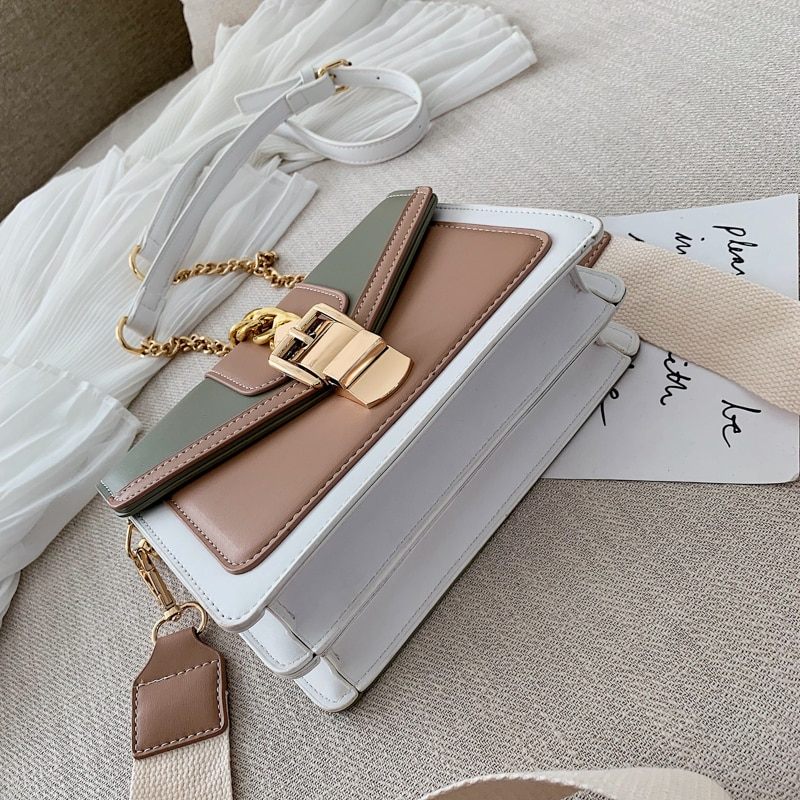 Randa Handväska För Kvinnor Small Luxury Chain Läder Crossbody - Grön