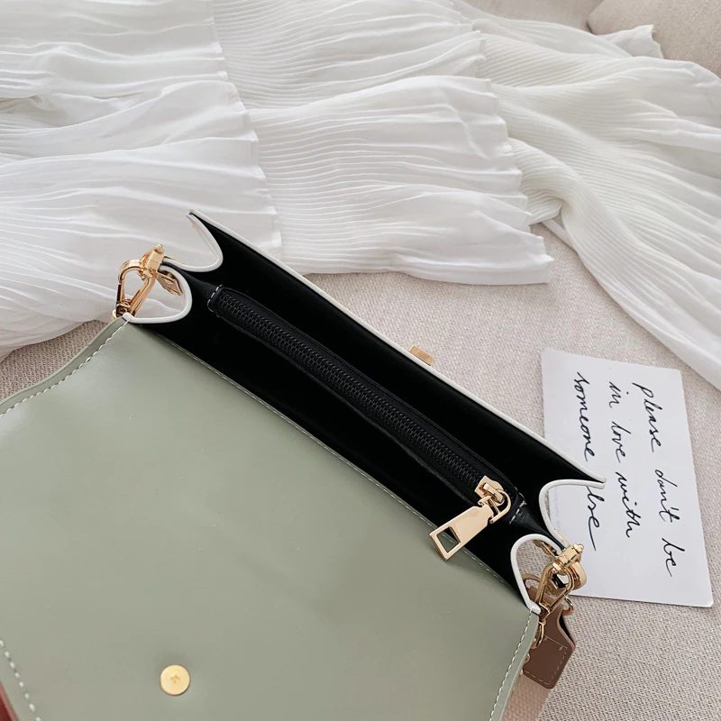 Randa Handväska För Kvinnor Small Luxury Chain Läder Crossbody - Grön