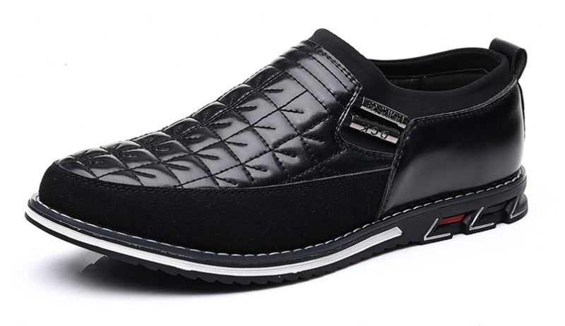 Regniga Loafers För Män Casual Skor - Svart