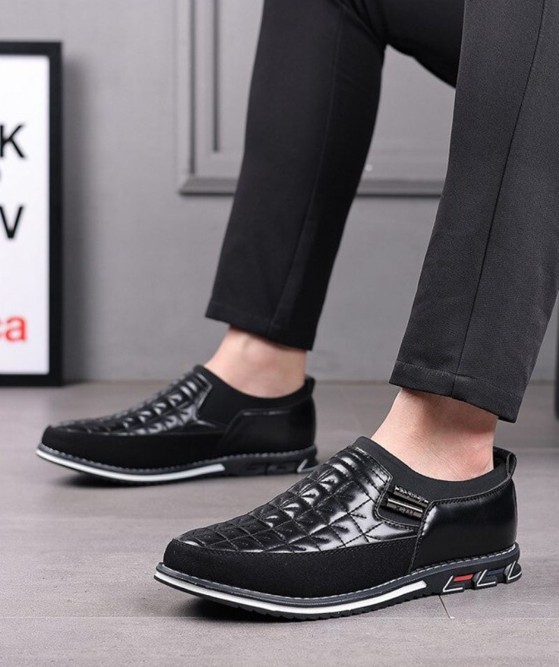 Regniga Loafers För Män Casual Skor - Svart