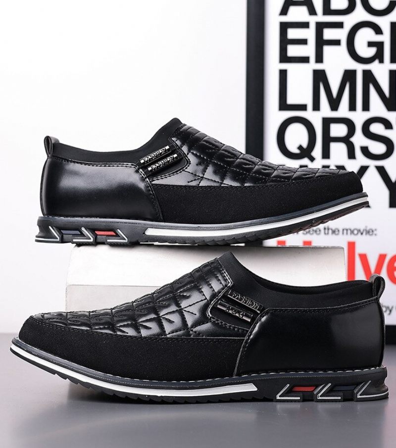 Regniga Loafers För Män Casual Skor - Svart