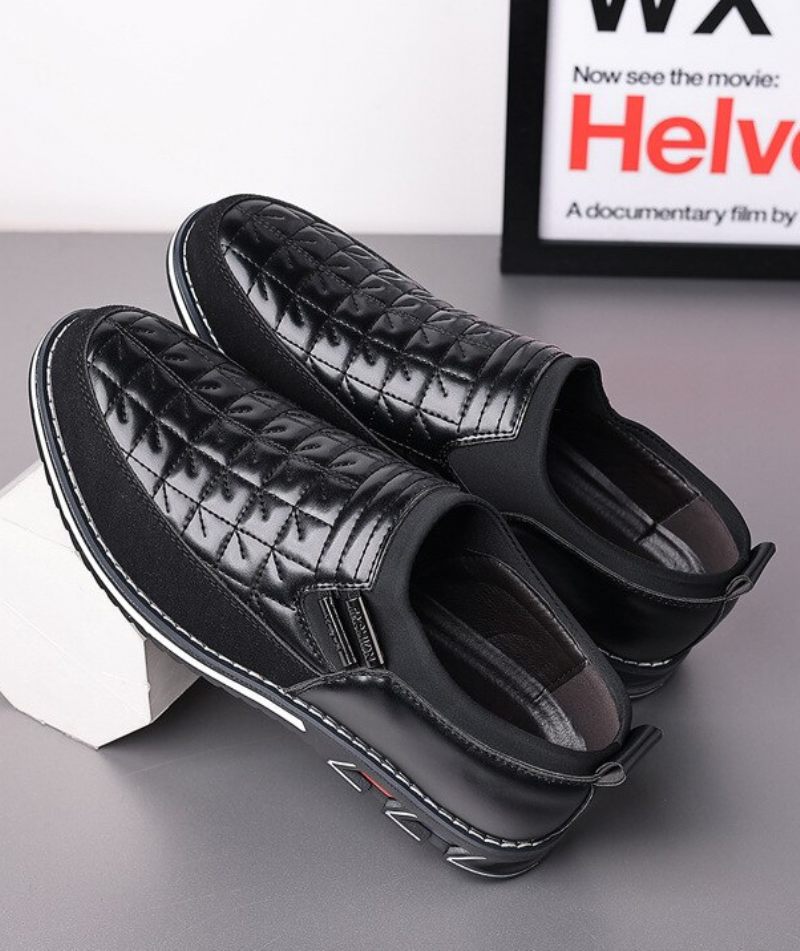 Regniga Loafers För Män Casual Skor - Svart