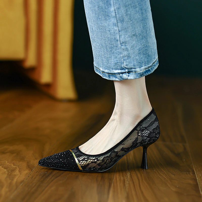Reina Pumps-skor För Bröllop Med Hög Klack För Kvinnor - Aprikos
