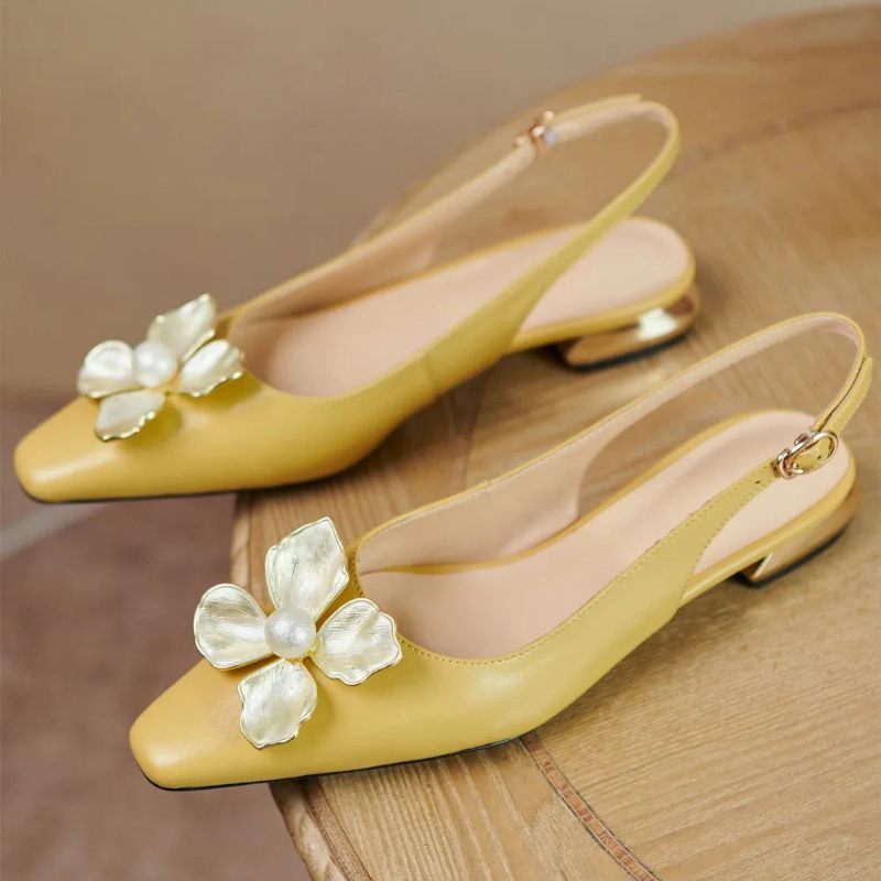 Reina Slingback Pumps För Kvinnor - Gul
