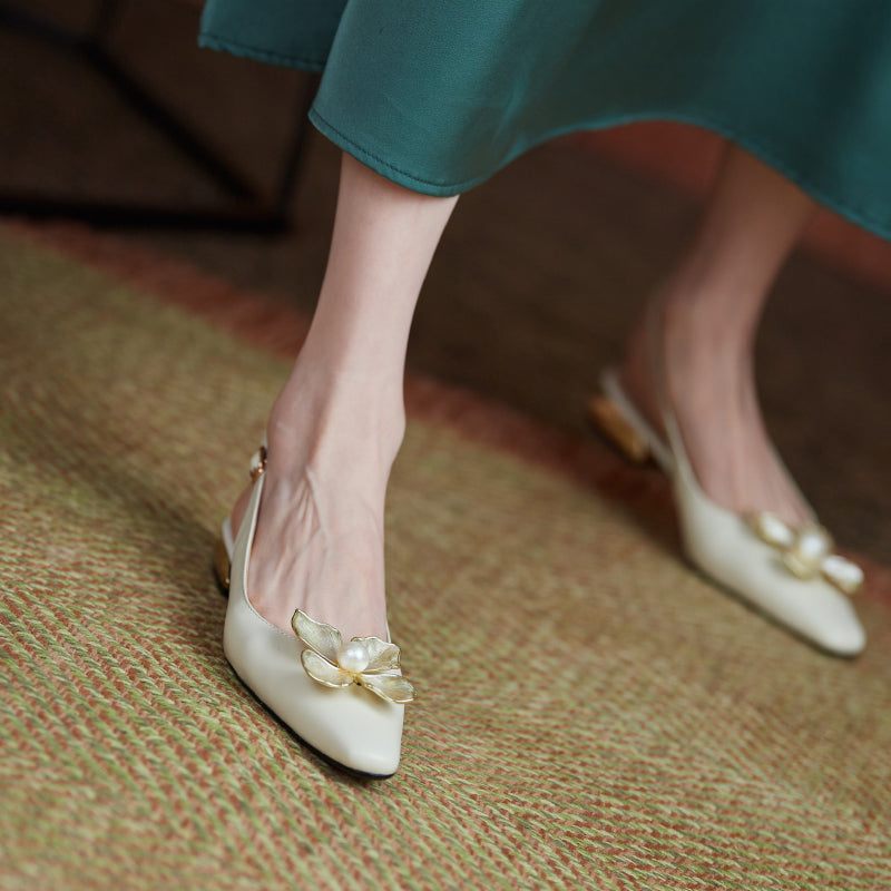 Reina Slingback Pumps För Kvinnor - Gul