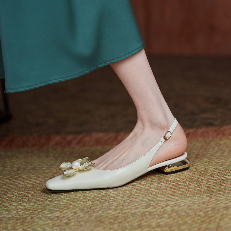 Reina Slingback Pumps För Kvinnor - Gul