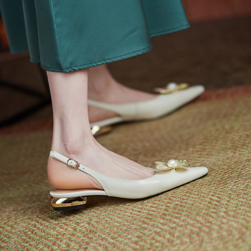 Reina Slingback Pumps För Kvinnor - Gul