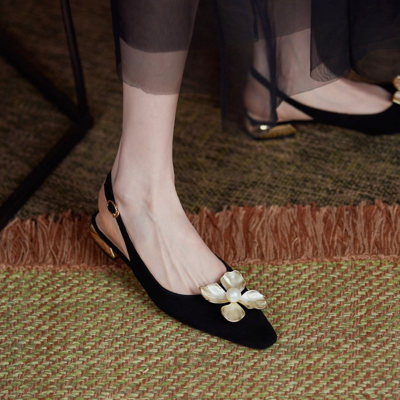Reina Slingback Pumps För Kvinnor - Gul