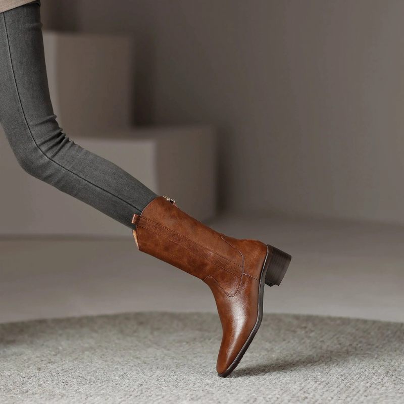 Renny Mid Calf Boots För Kvinnor - Svart