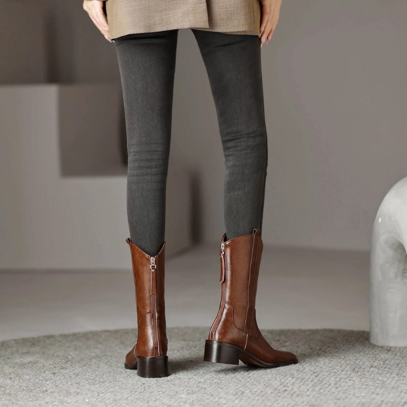 Renny Mid Calf Boots För Kvinnor - Svart