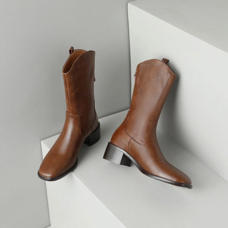 Renny Mid Calf Boots För Kvinnor - Svart
