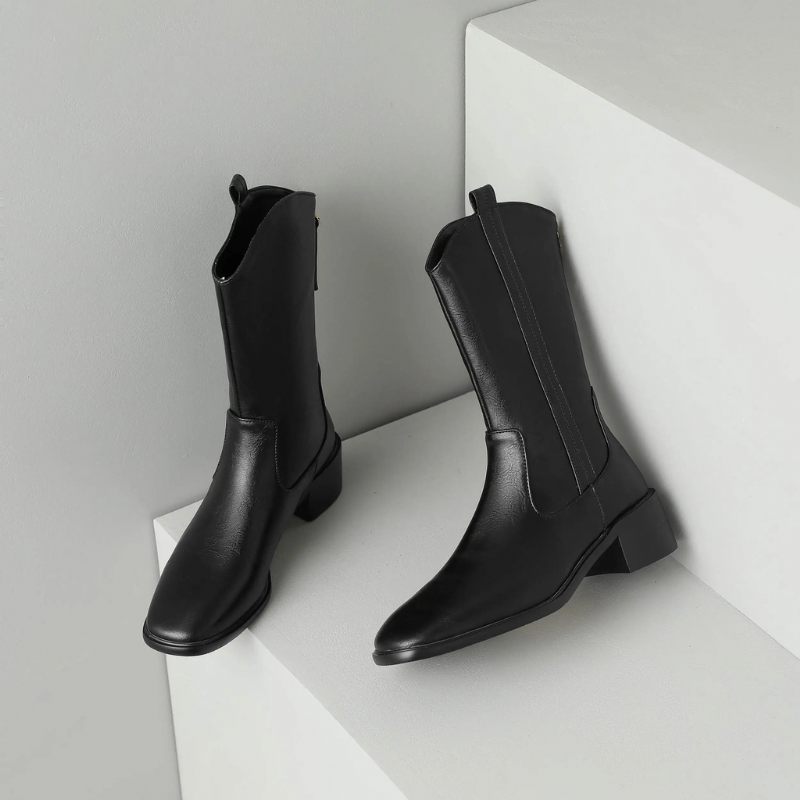 Renny Mid Calf Boots För Kvinnor - Svart