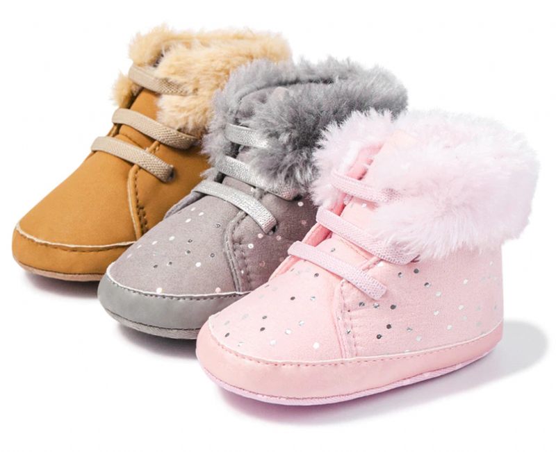 Rhona Baby Flickors Snöstövlar - Rosa päls