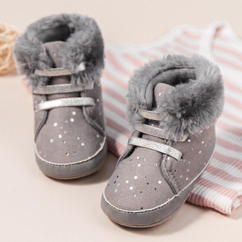 Rhona Baby Flickors Snöstövlar - Rosa päls