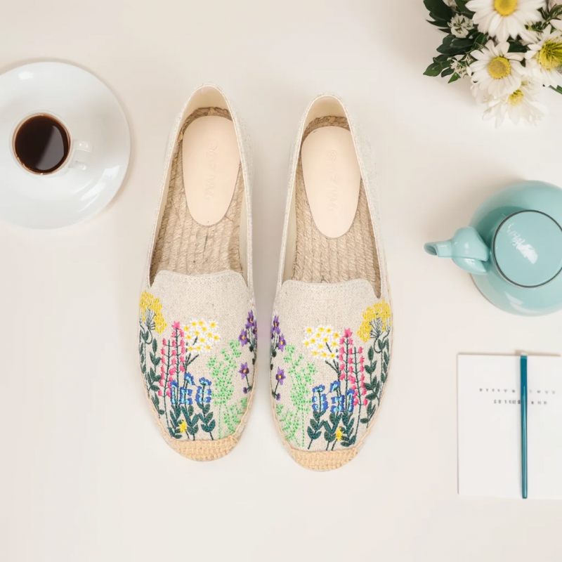 Riani Broderade Espadrilles För Kvinnor - Kaki