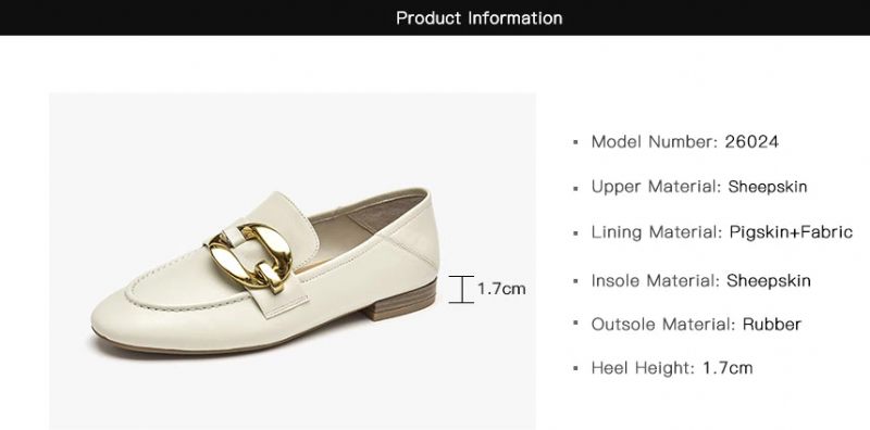 Rinaldi Platta Läder Loaferskor För Kvinnor - Beige