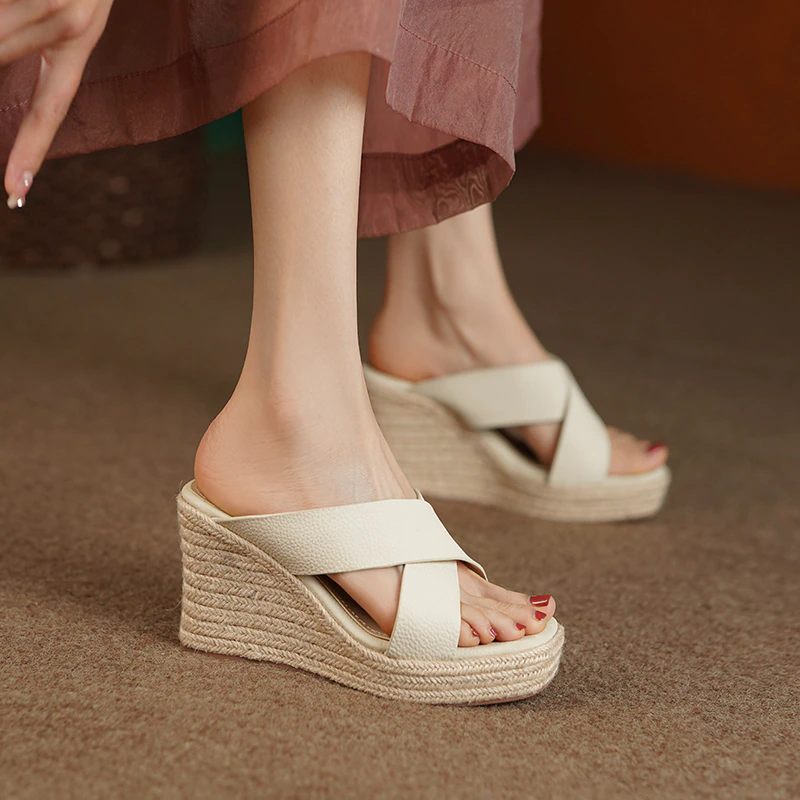 Rinchi Bekväm Sandal Med Kil För Kvinnor - Brun
