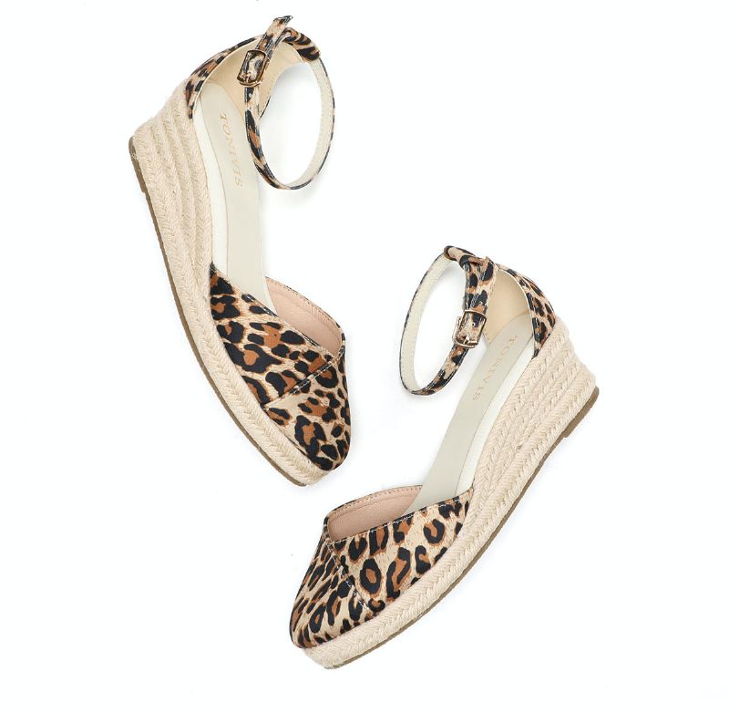 Rita Casual Wedges Espadrilles För Kvinnor - Brun
