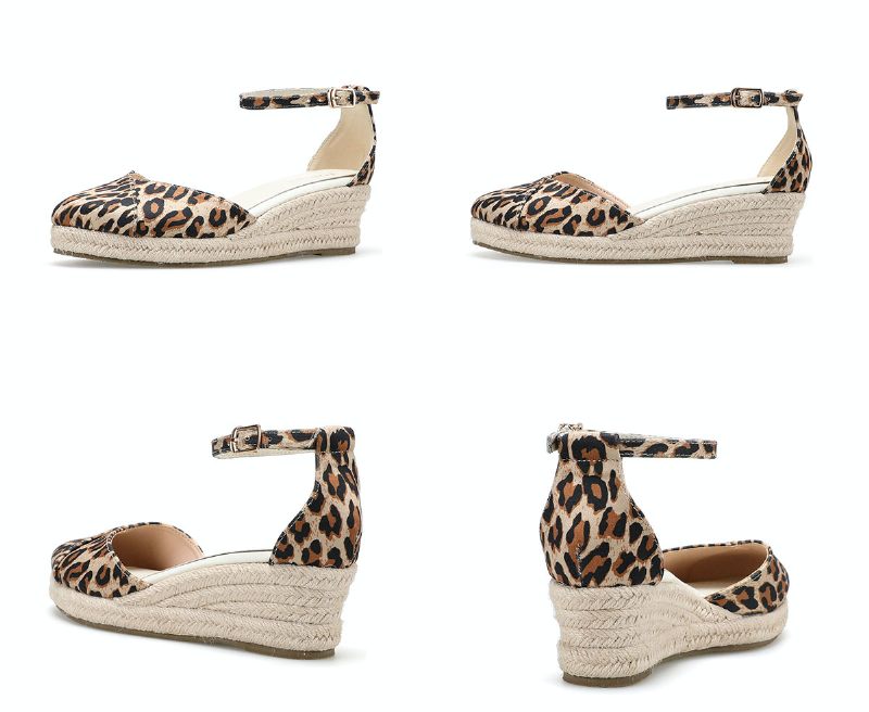 Rita Casual Wedges Espadrilles För Kvinnor - Brun