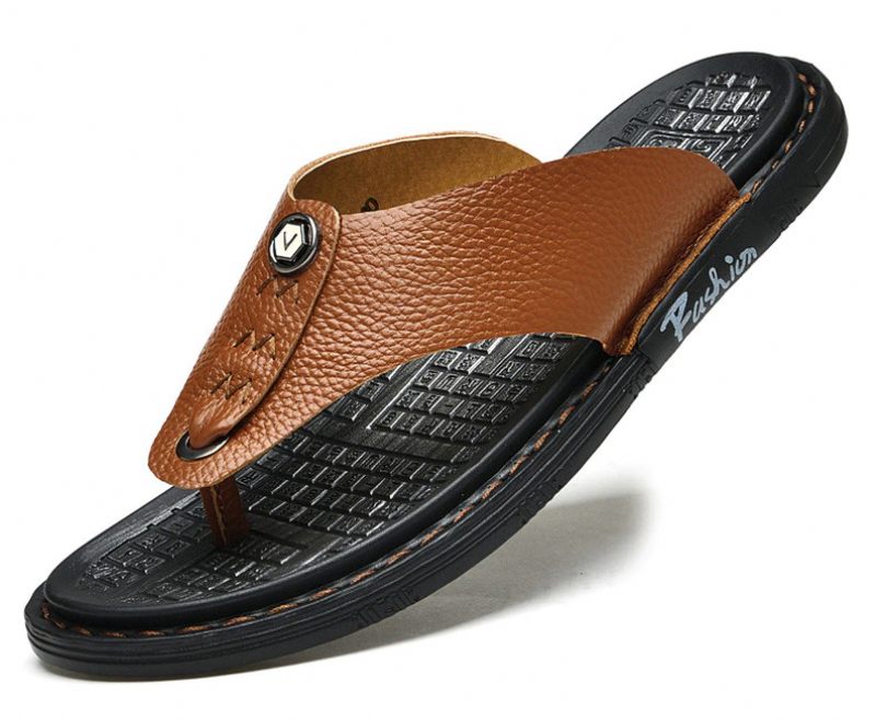 Rivera Casual Flip Flops För Män - Kaffe