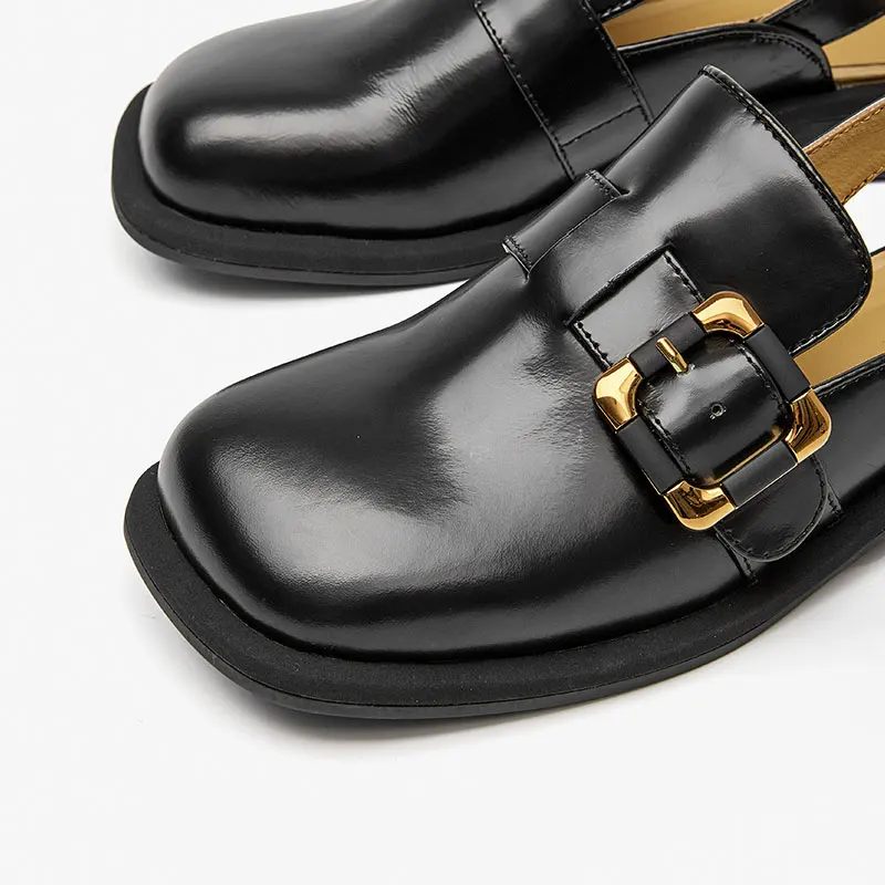 Rolixa Vintage Sandal Med Spänne För Kvinnor - Svart